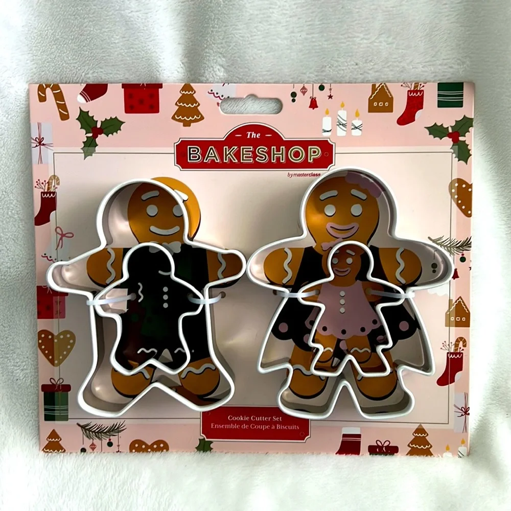 Masterclass Bakeshop set of  gingerbread man:woman cookie cutters NWT